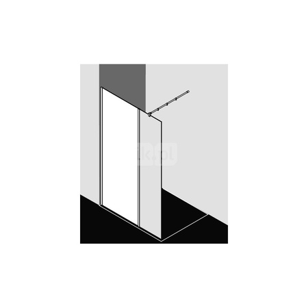 Kermi WALK-IN XB WIW 1100x 2000 1080-1100 SIMG SR Opaco Clean