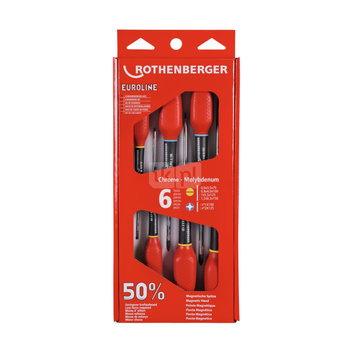 Zestaw wkrętaków EUROLINE (płaski 3,5 -4 -5,5 -6,5 -PH1 -PH2)