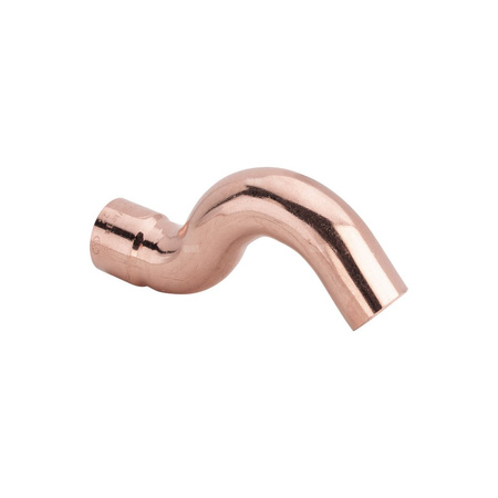 Łuk VIEGA 95086 jednoczęściowy, Cu / Cu, 15 mm (lw x gz), 80 mm, (głębokość: 68 mm) z uszczelką