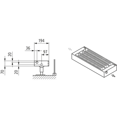 Konwektor Kermi Kon m. Str. Typ33 BH210x194x1100mm QN1575,weiß,6bar,o. Abd.,AB Uni.