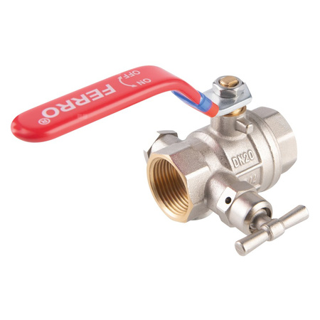 Zawór kulowy FERRO F-POWER 1/2'' GW, uchwyt: dźwignia