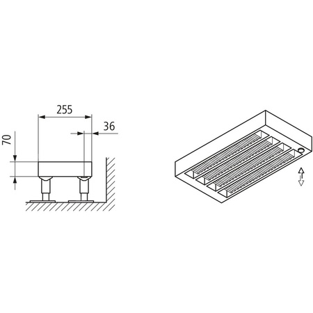 Konwektor Kermi Konvektor Typ54 BH70x255x700mm QN718, weiß, 6bar, m. Abd, AB 12