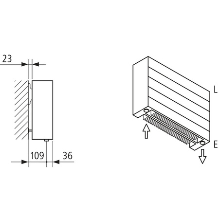 Grzejnik płytowy typ 22 KERMI HHN wym. 840 x 3400 mm, kolor biały, moc 6824 W