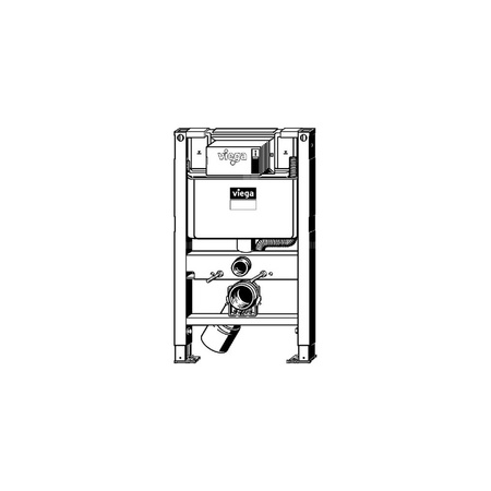 Prevista Dry-stelaż WC z przyłączem do WC myjącego 820 mm stal, PE, nr wzoru 8533 H zab.: 820 B: 500