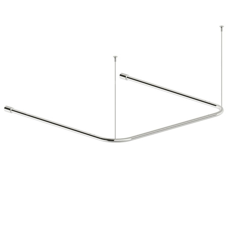 Drążek do zasłony prysznicowej Koło Lehnen Concept Pro, potrójny, L120cm, stal nierdzewna gładka
