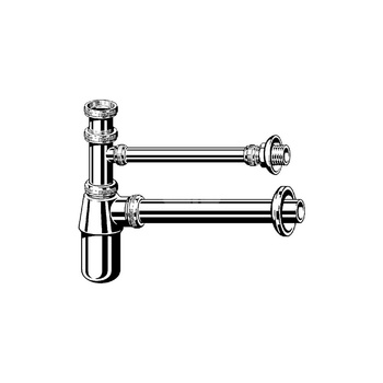 Syfon butelkowy mosiądz chrom., nr wzoru 5753.02 G: 1¼ DN: 32