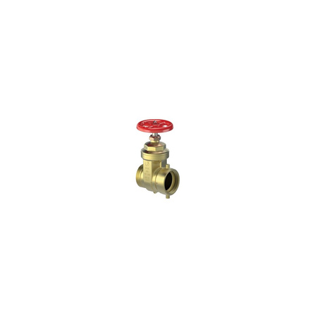 P.POŻ. ZAWÓR Z ZASUWĄ Z GWINTEM ZEWNĘTRZNYM I PRZYŁĄCZEM OBROTOWYM TYPU "HOSE THREAD SWIVEL", MOSIĄDZ 2 1/2'' NST GZ x 2 1/2'' NST GW