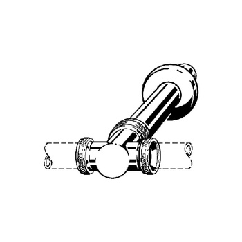 Trójnik mosiądz chrom., nr wzoru 5617 G: 1¼ DN: 32 L: 250
