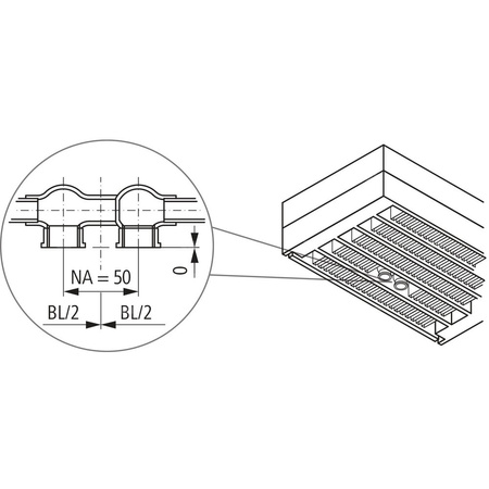 Konwektor Kermi V-Konvektor Typ43 BH140x194x3600mm QN4266, weiß, 6 bar, o. Abd., Vent. re