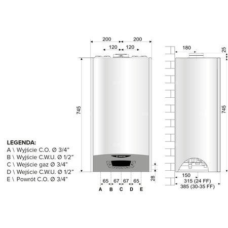 Kocioł wiszący kondensacyjny CLAS ONE WIFI 24