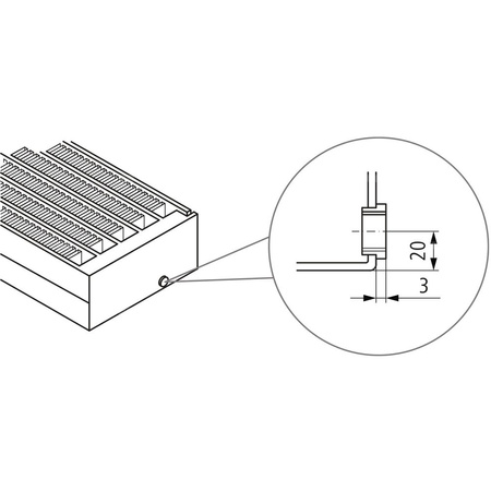Konwektor Kermi V-Kon S Typ22 BH210x133x3600mm QN3362, weiß, 6 bar, m. Abd., Vent. re
