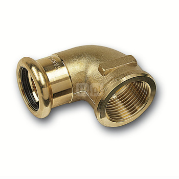 Kolano 90' SANHA PURAPRESS, brąz, 15 mm x 3/8'' (zw x GW)