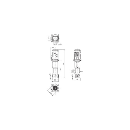 Wilo-Helix V 2206-2/25/V/KS/400-50 pompa wysokociśnieniowa pionowa z króćcami Inline