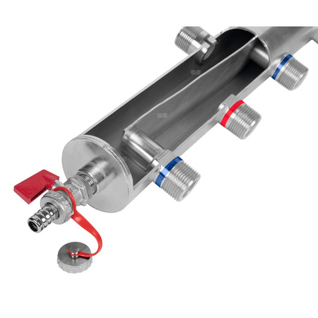 Rozdzielacz do instalacji c.o. AFRISO BLH 890 GZ 1'', 3-obieg. GW 1/2'', max. 70 kW