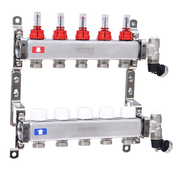 Rozdzielacz ze stali nierdzewnej do ogrzewania podłogowego CS-Rot02 13F