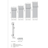 Grzejnik Zehnder Fina Lean Bar FIF-180-050, kolor (Code0550) Black Quartz, typ złącza Code S034, konsole ścienne Fina