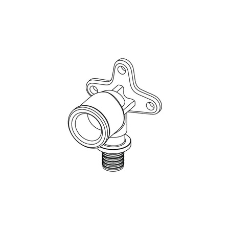 Kolano naścienne 90' TECE flex, brąz, 20 mm x 1/2'' (zz x GW)