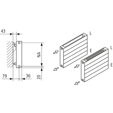 Ściana grzewcza Kermi Heizwand HHN Typ20 BH1400x72x1200 QN2448, weiß, 6bar, o. Abd, AB 12
