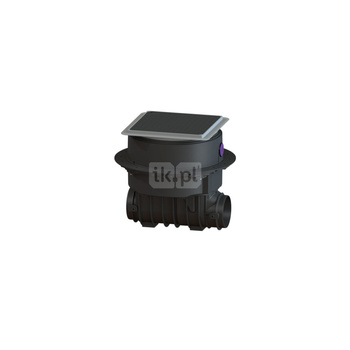 Automatyczny zawór zwrotny (zasuwa burzowa) Staufix SWA zabudowa w płycie bez króćca dopływowego i odpływowego z pokrywą czarną