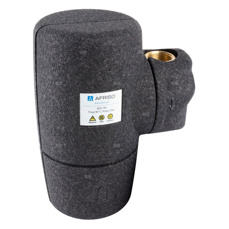 Separator AFRISO ADS 160, do C.O., do klimatyzacji, 3 bar / 90'C, 1'' (GW), z wkładem magnesowymInstalacje i źródła ciepła, z izolacją