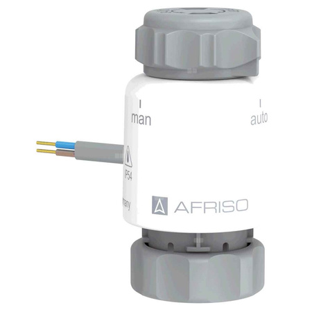 Siłownik termoelektryczny TSA-02 FO, nakrętka M30 x 1,5 mm, 24 V AC/DC, NC, funkcja sterowania ręcznego