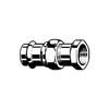 Złącze przejściowe Sanpress VIEGA 2262 jednoczęściowy, brąz (stan surowy) / brąz (stan surowy), 18 mm, 1/2'' (mz x gw), 65 mm z uszczelką