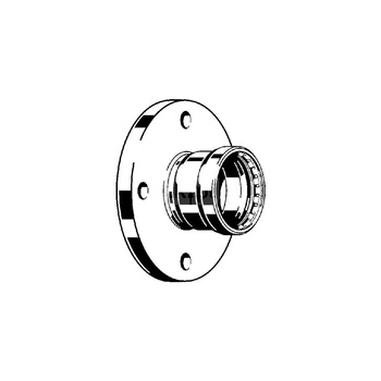 Przejście kołnierzowe z SC-Contur Megapress VIEGA 42591XL jednoczęściowy, stal (cynk/nikiel), DN 80 (kołnierz x mz), (głębokość: 31 mm) z uszczelką