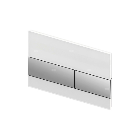 Przycisk spłukujący do stelaża (Mechaniczny) TECE square szkło, kolor biały / chrom połysk