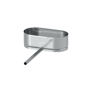 Miska na kondensat z rurką odpływową JEREMIAS OV/EW0801S stal nierdzewna fi 110x180 mm