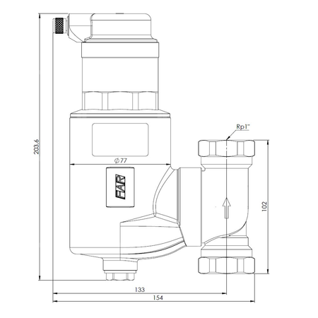 Separator mikropęcherzy AFRISO FAR 302, do C.O., do klimatyzacji, 10 bar / 110'C, 1'' (GW)Instalacje i źródła ciepła