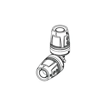 Kolano 90' TECE logo trzyczęściowy, tworzywo, 25 mm (pz x pz)