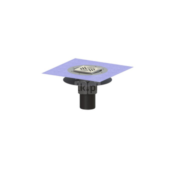 Wpust KESSEL Ecoguss z 1 przyłączem DN 100, odpływ pionowy (zdejmowany), kratka 138x138mm stal nierdzewna