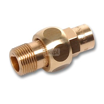 Śrubunek SANHA 4331G trzyczęściowy, brąz, 28 mm x 1'' (lut wewnętrzny x GZ)