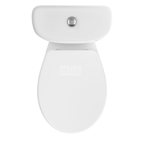 REKORD Miska ustępowa kompaktowa, odpływ poziomy, Rimfree (element zestawu - miska bez spłuczki)