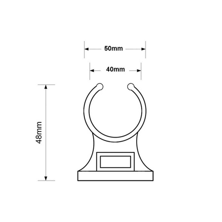 Uchwyt mocujący 40 i 50mm