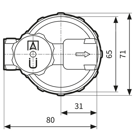 Filtr olejowy AFRISO V 1/2 - 500 St jednorurowy fi 1/2'' x 1/2'' GW x GW, z wkładem stalowym, maks. przepływ 500 l/h
