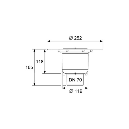 TECEdrainpoint S - odplyw pionowy z kolnierzem uniwersal