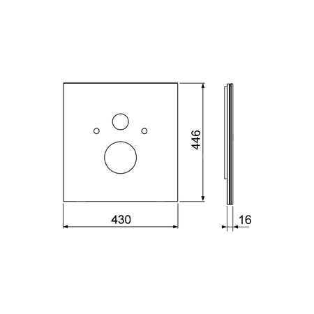 TECElux - dolna obudowa szklana dla standardowego WC, szkło białe