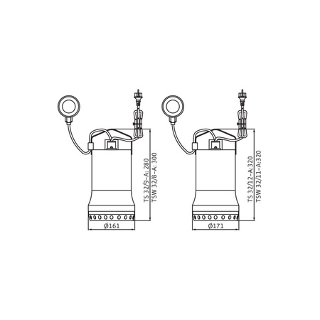 Pompa zanurzeniowa do ścieków WILO Drain TS/TSW 32/8A stal nierdzewna 1 x  230 V, moc 0.9 W 50 Hz, przewód 10 m