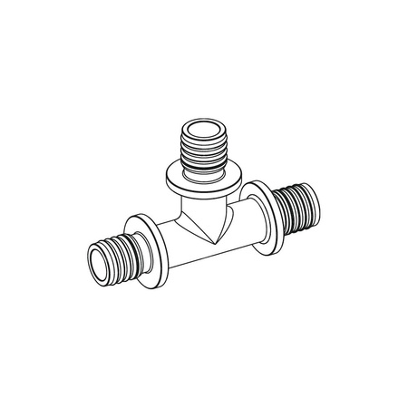 Trójnik TECE flex redukcja 90' mosiądz 16 mm x 20 mm x 16 mm (końcówka wtykowa x końcówka wtykowa x końcówka wtykowa)