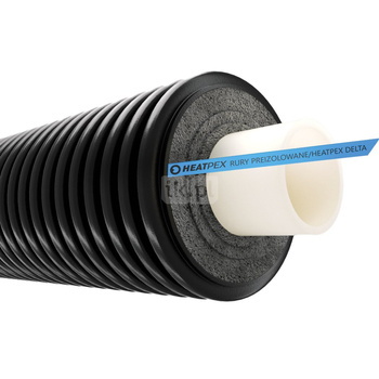 Rura preizolowana HEATPEX DELTA PEX SANI UNO 1 x pex-a 75 / 160 mm, izolacja pe