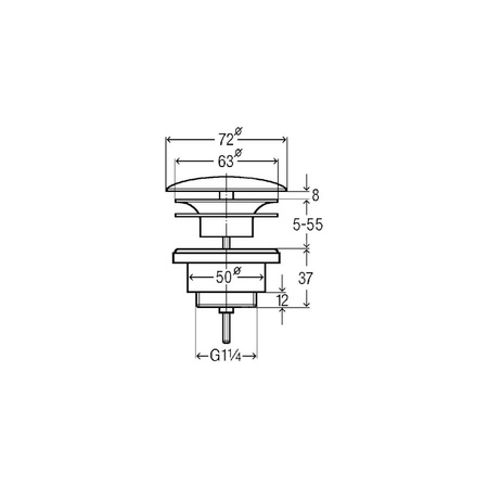 Zawór uniwersalny Visign V1 mosiądz chrom., bez możliwości zamknięcia, nr wzoru 5438 G: 1¼ fi: 63