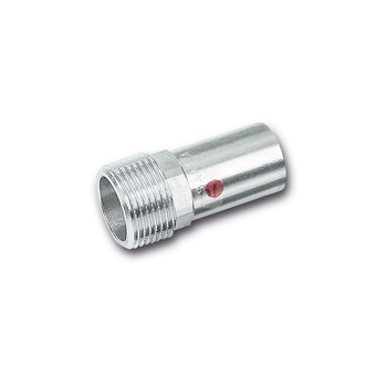 Nypel SANHA Therm, stal (Cynk/nikiel), 18 mm x 1/2'' (zz x GZ)