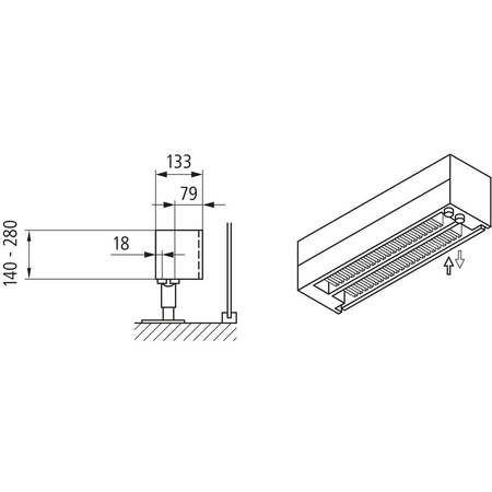 Konwektor Kermi Kon m. Str. Typ33 BH70x194x2800mm QN2016, weiß, 6bar, o. Abd, AB 12
