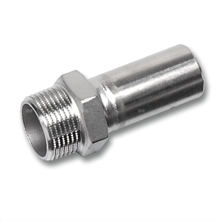 Nypel SANHA NiroSan Press, stal nierdzewna, 22 mm x 1/2'' (zz x GZ)