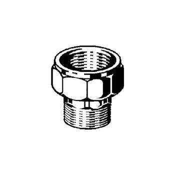 Dwuzłącze przyłączeniowa, uszczelnienie płaskie VIEGA 3335 dwuczęśc., brąz / brąz, 1/2'' x 3/4'' (gz x gw)