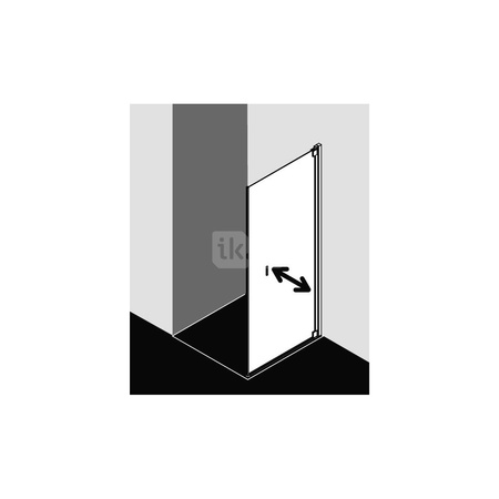 Ściana boczna prysznicowa KERMI Raya TBR SIMG SR Opaco Clean 900 mm x 2000 mm