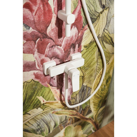 Bateria Malaga, natryskowa, ścienna, white