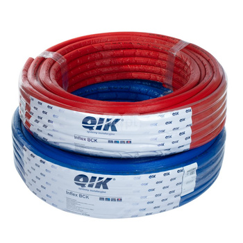 Rura wielowarstwowa QIKPE-RT II/AL/PE-RT II 16x2 izolacja: INFLEX-BCK 6mm kolor: czerwony - kręgi 100m