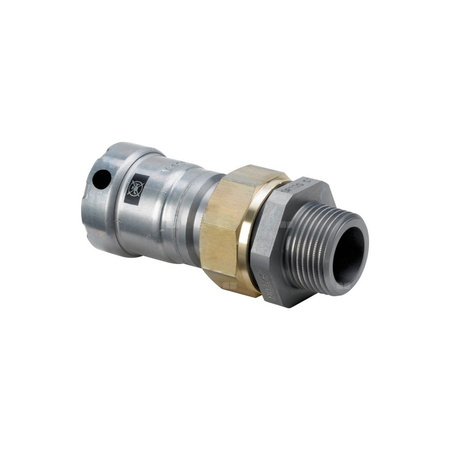 Złącze przejściowe Megapress VIEGA 4265 redukcja jednoczęściowy, stal (cynk/nikiel), 1 1/2'' (mz x gz), 132 mm z uszczelką